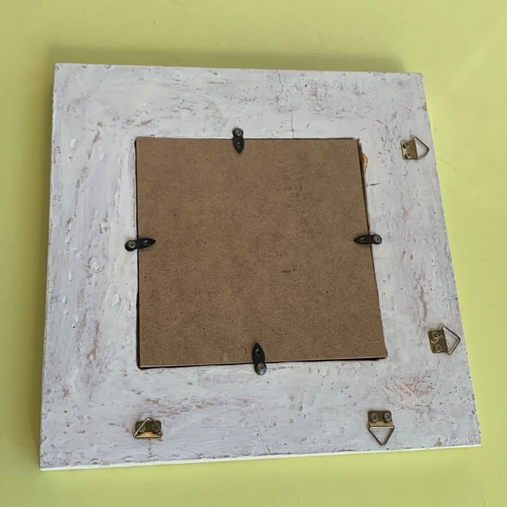 Mirror Faux tile chalk paint shabby chic square frame 12 x 12